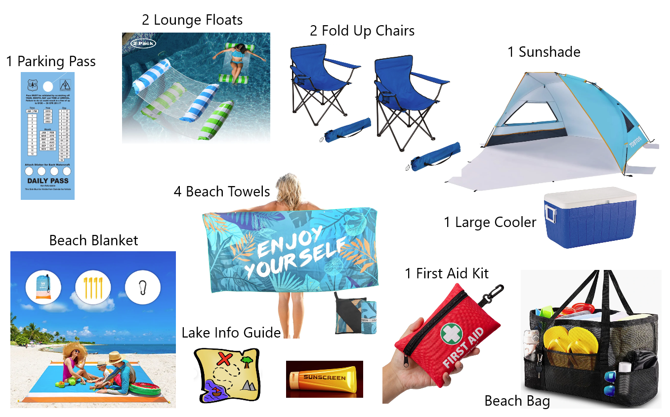 Lake day adventure pack